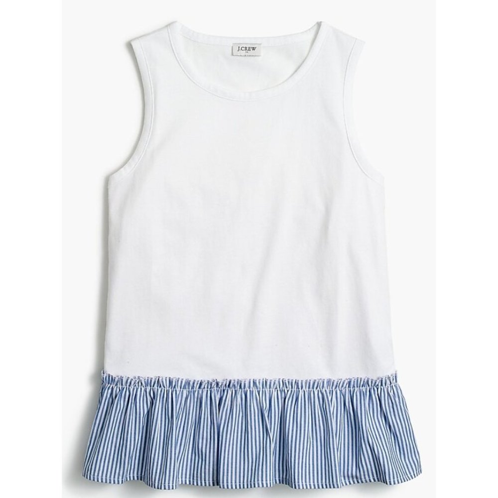 J Crew Women's Woven-hem tank top size M Item AN701